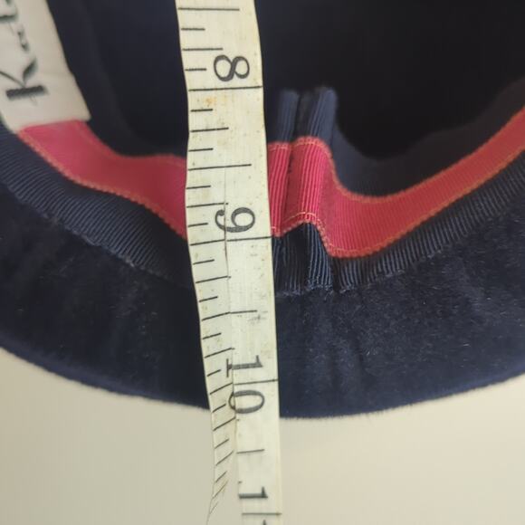Vintage Navy Blue Velour Made In France Mod Twee Hat main image 7
